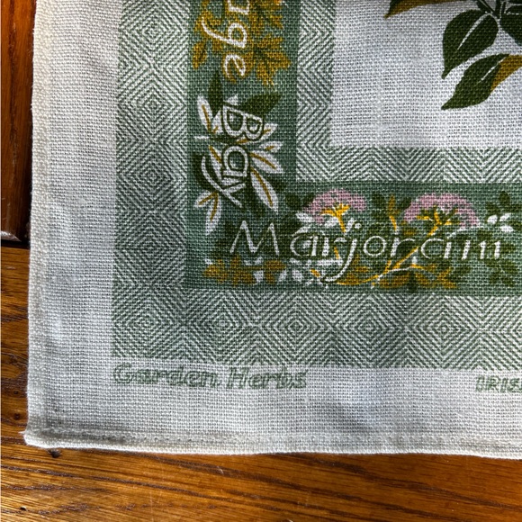 Collector’s Irish Linen Tea Towel - Garden Herbs by Pat Albert - Picture 2 of 5
